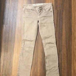 Madewell beige jeans rail straight 27x34